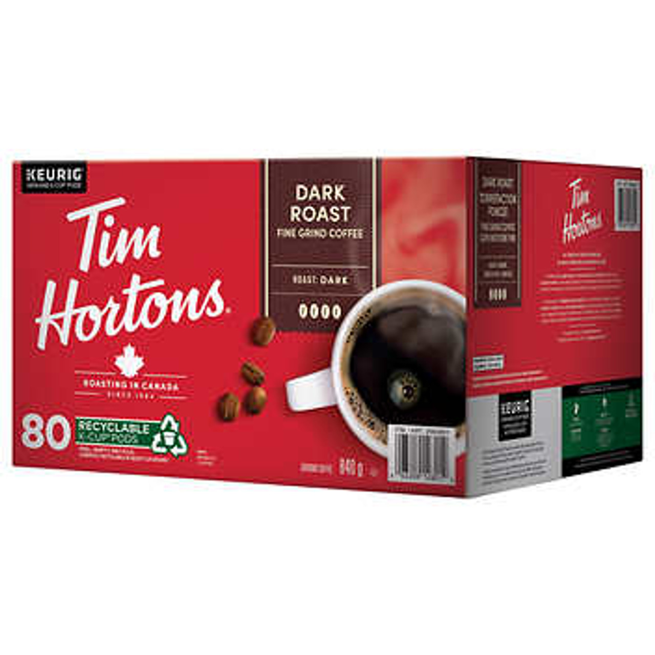 Tim Hortons Dark Roast Single-Serve K-Cup Pods - 80-Pack - Bold and Intense Coffee Experience- Chicken Pieces