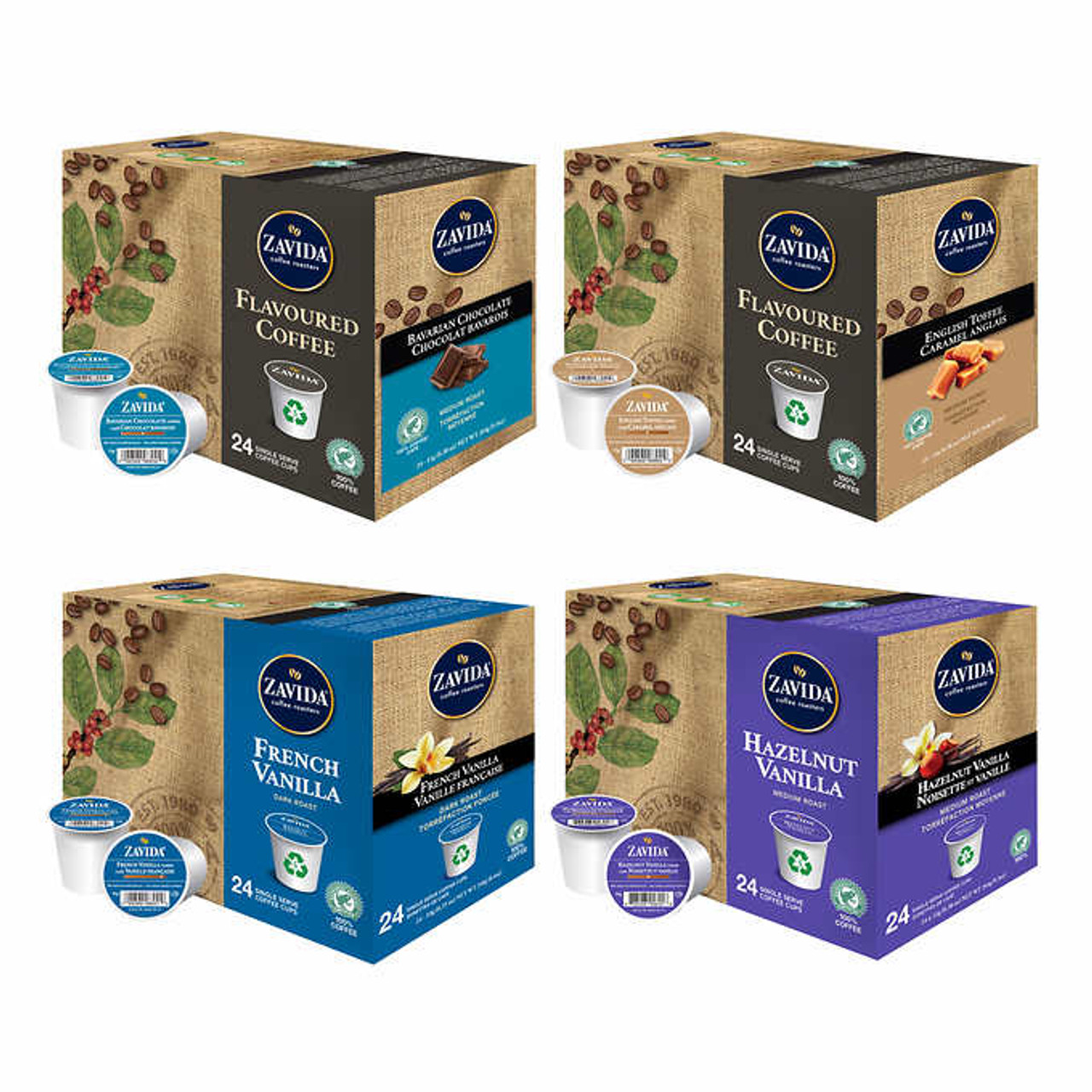 Zavida Flavours Single-Serve Coffee Variety Pack - 96-Count - Explore a World of Coffee Flavors- Chicken Pieces