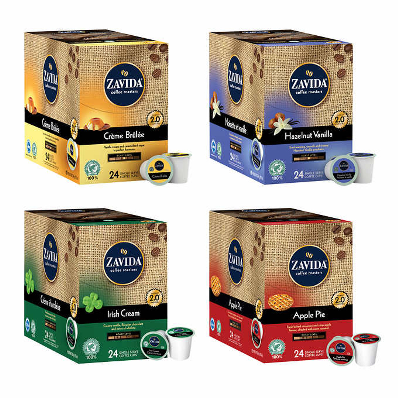 Zavida Single-Serve Coffee Holiday Variety Pack - 96-Count - Festive Flavors for Joyful Sipping- Chicken Pieces