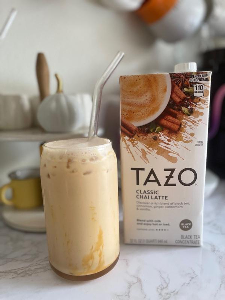 Tazo Chai Latte 1:1 Concentrate 946ml/32 fl oz- 3 Pack