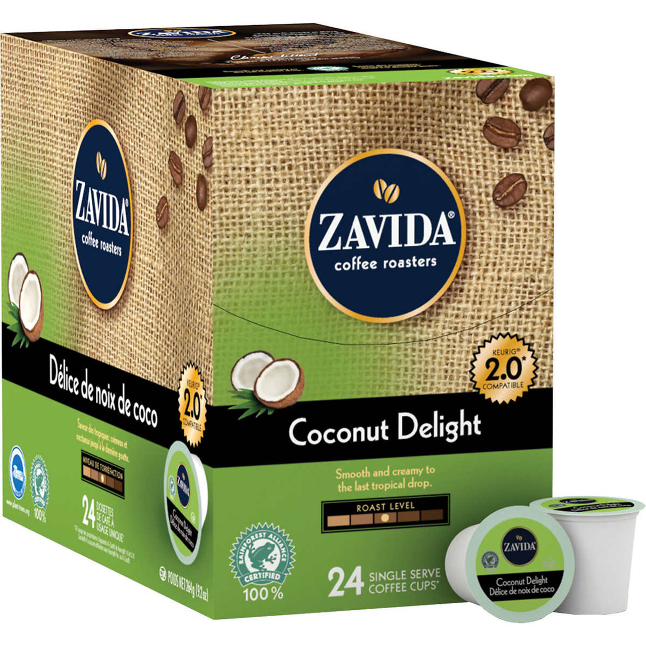 Zavida Single Serve Coffee Coconut Delight, 96 Cups- Chicken Pieces