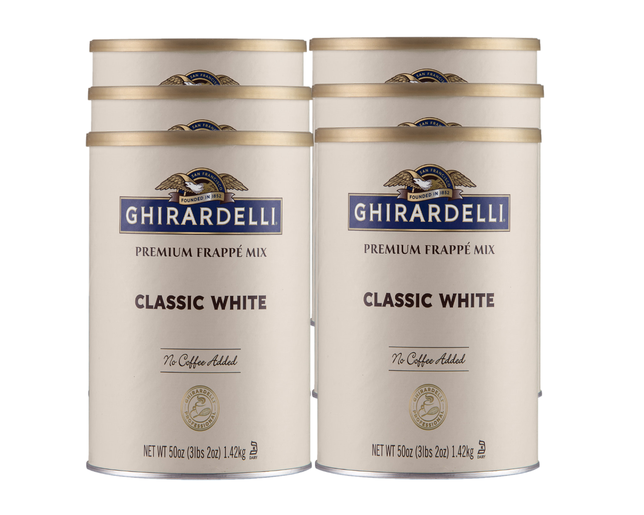 Ghirardelli 3.12 lb. Classic White Frappe Mix 6 Packs