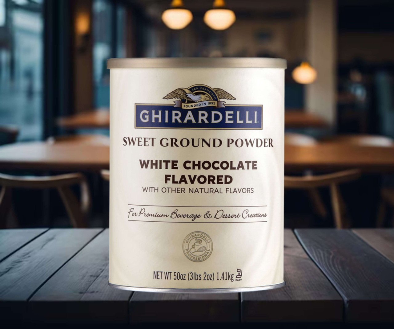 Ghirardelli Sweet Ground White Chocolate Flavored Powder 3.12 lb.-Chicken Pieces