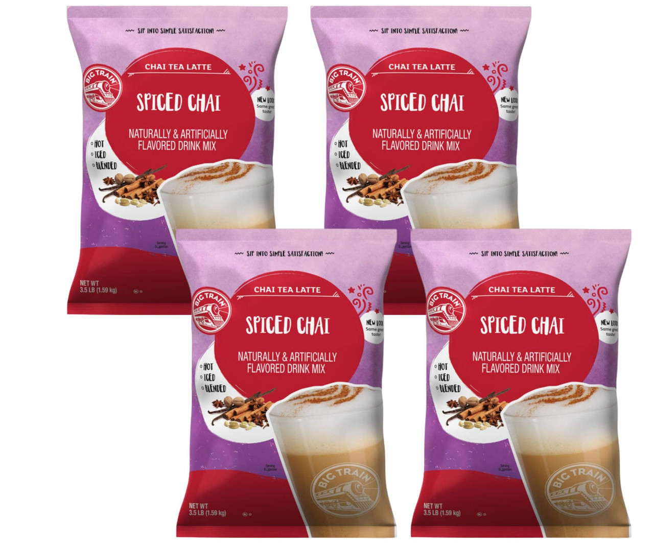 Big Train 3.5 lb. Spiced Chai Tea Latte Mix 4 Packs