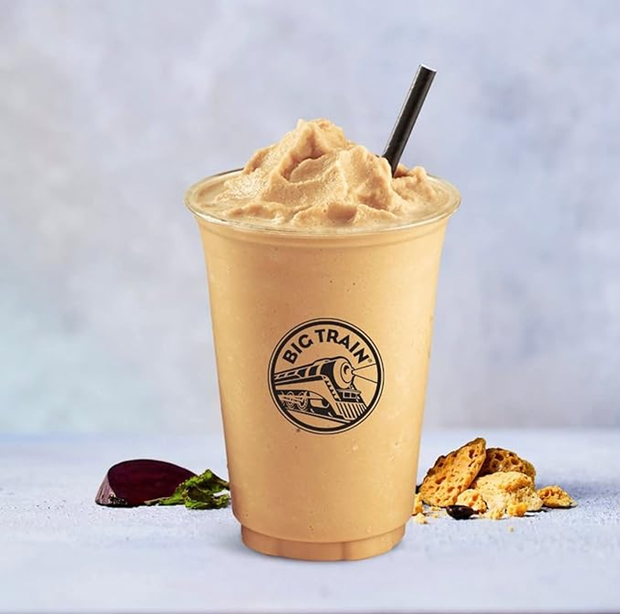 Big Train 3.5 lb. Caramel Latte Blended Ice Coffee Mix-Chicken Pieces