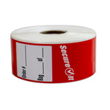 Red Tamper Evident Label, 1.5x6In | 250UN/Unit, 2 Units/Case