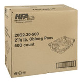 HFA 2.25Lb Oblong Foil Pan Container Containers, 6 X 8.5In | 500UN/Unit, 1 Unit/Case