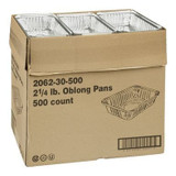 HFA 2.25Lb Oblong Foil Pan Container Containers, 6 X 8.5In | 500UN/Unit, 1 Unit/Case