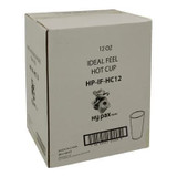 Hy Pax 12oz Paper Hot Drink Cups, Ideal Feel | 1000UN/Unit, 1 Unit/Case