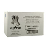 Hy Five Large Black Nitrile Gloves, Non Powdered | 100UN/Unit, 10 Units/Case