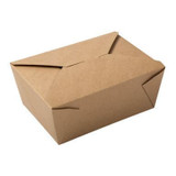 Gordon Choice GFS Natural Paper Containers, 8.5x6.5x3.5in / 20.32x15.24x7.62cm, Bioplus #4, Ecology Friendly | 40UN/Unit, 4 Units/Case