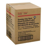 Gordon Choice GFS .75In Black Round Day Spot Labels, Cold Temp, Bilingual, Sunday | 2UN/Unit, 20 Units/Case