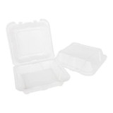 Gordon Choice GFS 1 Compartment Hinged White Foam Containers, 8.4 X 8.2 X 3In | 2X75UN/Unit, 1 Unit/Case