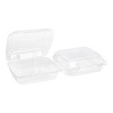 Par Pak Clear Plastic Clamshell Containers, 9 X 9In, Pete | 300UN/Unit, 1 Unit/Case