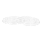 Pactiv Clear Plastic Flat Lids, With Slot For Straw For 32oz Cup | 75UN/Unit, 13 Units/Case