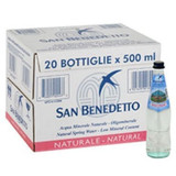 San Benedetto Natural Spring Water, Glass | 500ML/Unit, 20 Units/Case