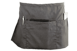 Chef Revival 3 Pocket Serving Waist Black Apron | 1UN/Unit, 1 Unit/Case
