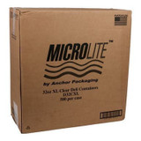 Microlite 32oz Micro Clear Plastic Containers, 4.56x5.96In, PP | 50UN/Unit, 10 Units/Case
