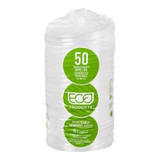 Greenstripe Flat Lids, For 24-46oz Coupe Bowl, Compost, Ecology Friendly | 50UN/Unit, 8 Units/Case