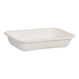 Greenstripe 16oz Rectangular White Bagasse Paper Containers, Ecology Friendly | 50UN/Unit, 8 Units/Case