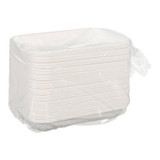 Greenstripe 12oz White Bagasse Paper Rectangular Containers, Ecology Friendly | 50UN/Unit, 8 Units/Case