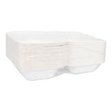 Gordon Choice GFS  35oz Hinged White Bagasse Containers, 1 Compartment, Microwave and Freezer Safe, 9X6X3In, Ecology Friendly | 50UN/Unit, 4 Units/Case