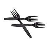 Gordon Choice GFS  Black Polystyrene Plastic Forks, Heavyweight, Cutlery | 1000UN/Unit, 1 Unit/Case