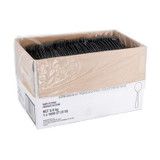 Gordon Choice GFS  Black Polystyrene Plastic Soup Spoons, Medium Weight, Cutlery | 1000UN/Unit, 1 Unit/Case