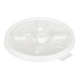 Gordon Choice White Plastic Flat Lids, For 10-16oz Cup, With Lift Lock | 100UN/Unit, 10 Units/Case