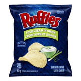 Ruffles Sour Cream And Onion Potato Chips | 40G/Unit, 48 Units/Case