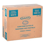 Solo Plastic Flat Lids, 12/16/24/26Z, Clear For Cup, With Slot For Straw | 1000UN/Unit, 1 Unit/Case