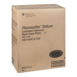 Pactiv 10.25In Black Laminated Foam Plates, Premium | 540UN/Unit, 1 Unit/Case