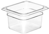 Cambro 4In Deep Clear Plastic 1/6 Size Insert Pan | 1UN/Unit, 1 Unit/Case