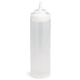 Tablecraft 24oz Natural Clear Widemouth Squeeze Bottles | 1UN/Unit, 12 Units/Case