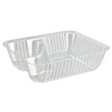 DART 9.7oz 2 Compartment Small Clear Plastic Nacho Containers, 5.9X4.9X1.5In | 500UN/Unit, 1 Unit/Case