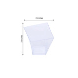 Clear 2oz Modern Square Twist Plastic Dessert Cups, Disposable Taster Cups (1000/Case)