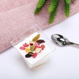 Clear 2oz Modern Square Twist Plastic Dessert Cups, Disposable Taster Cups (1000/Case)