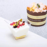 Clear 2oz Modern Square Twist Plastic Dessert Cups, Disposable Taster Cups (1000/Case)