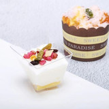 Clear 2oz Modern Square Twist Plastic Dessert Cups, Disposable Taster Cups (1000/Case)