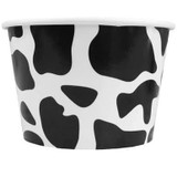 Cow Print Black Ice Cream Cups  (1000/Case)