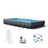Intex 32ft x 16ft x 52in Ultra XTR Rectangular Pool Set with Maintenance Kit