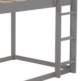 Chicken Pieces Twin over Twin Low Bunk Bed with House Design and Ladder - Perfect for Kids' Room 