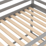 Chicken Pieces Twin over Twin Low Bunk Bed with House Design and Ladder - Perfect for Kids' Room 