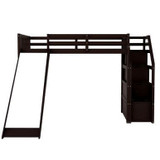 Twin Size Loft Bed with Storage and Slide - Space-Saving and Fun for Kids