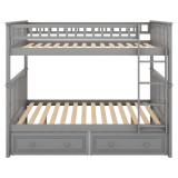 Chicken Pieces Full over Full Bunk Bed with Drawers, Convertible Beds  Chicken Pieces Full over Full Bunk Bed with Drawers, Convertible Beds