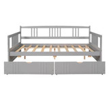 Full Size Daybed Wood Bed with Two Drawers | Space-Saving and Functional Design