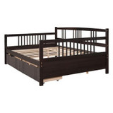 Full Size Daybed Wood Bed with Two Drawers | Space-Saving and Functional Design