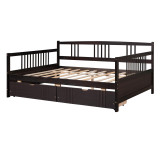 Chicken Pieces Full Size Daybed Wood Bed with Two Drawers | Space-Saving and Functional Design 