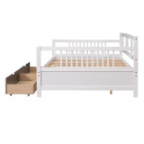 Chicken Pieces Full Size Daybed Wood Bed with Two Drawers | Space-Saving and Functional Design 