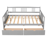 Chicken Pieces Full Size Daybed Wood Bed with Two Drawers | Space-Saving and Functional Design 